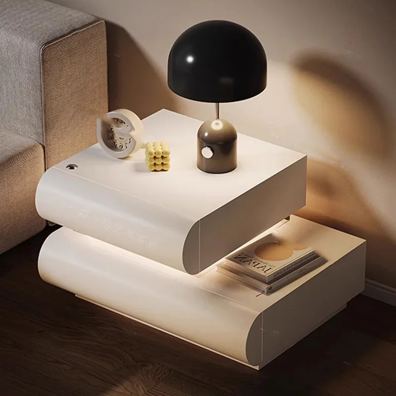 

Bedside Storage Nightstand Modern Maximalist White Home Nightstands Small Space Szafka Nocna Sypialnia Trendy Furniture