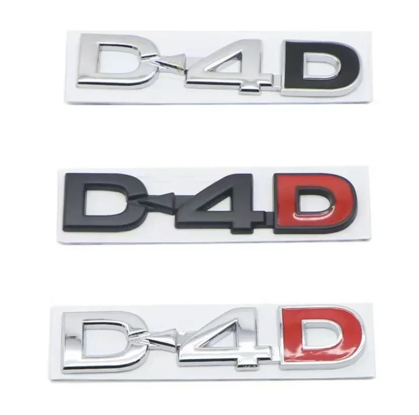 

3D Metal D-4D Logo Rear Trunk Badge Emblem Car Sticker Decals for Toyota Land Cruiser Corolla RAV4 Verso Prado Camry Accessories