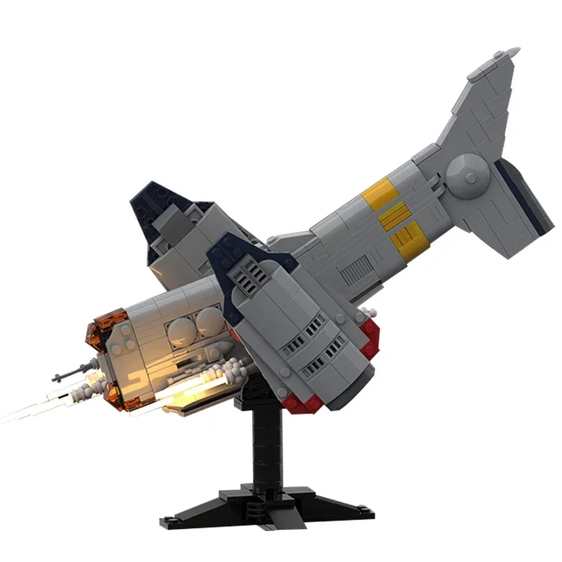 การวิเคราะห์ Moc อิฐทหาร UN Heavy Gunship Yagr-3B Modular Building Blocks ของขวัญของเล่นเด็ก DIY ชุดประกอบ