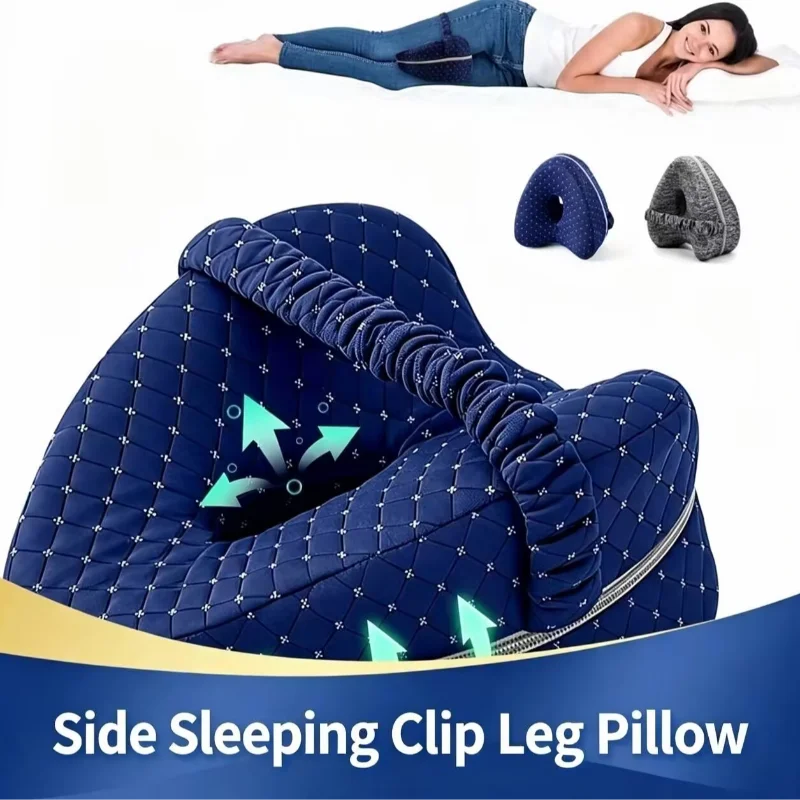 Side Sleeping Clip Leg Pillow Memory Leg Knee Foam Support Pillow With Strap Lumbar Sciatica Back Hip Relief Pillow For Bed Sofa