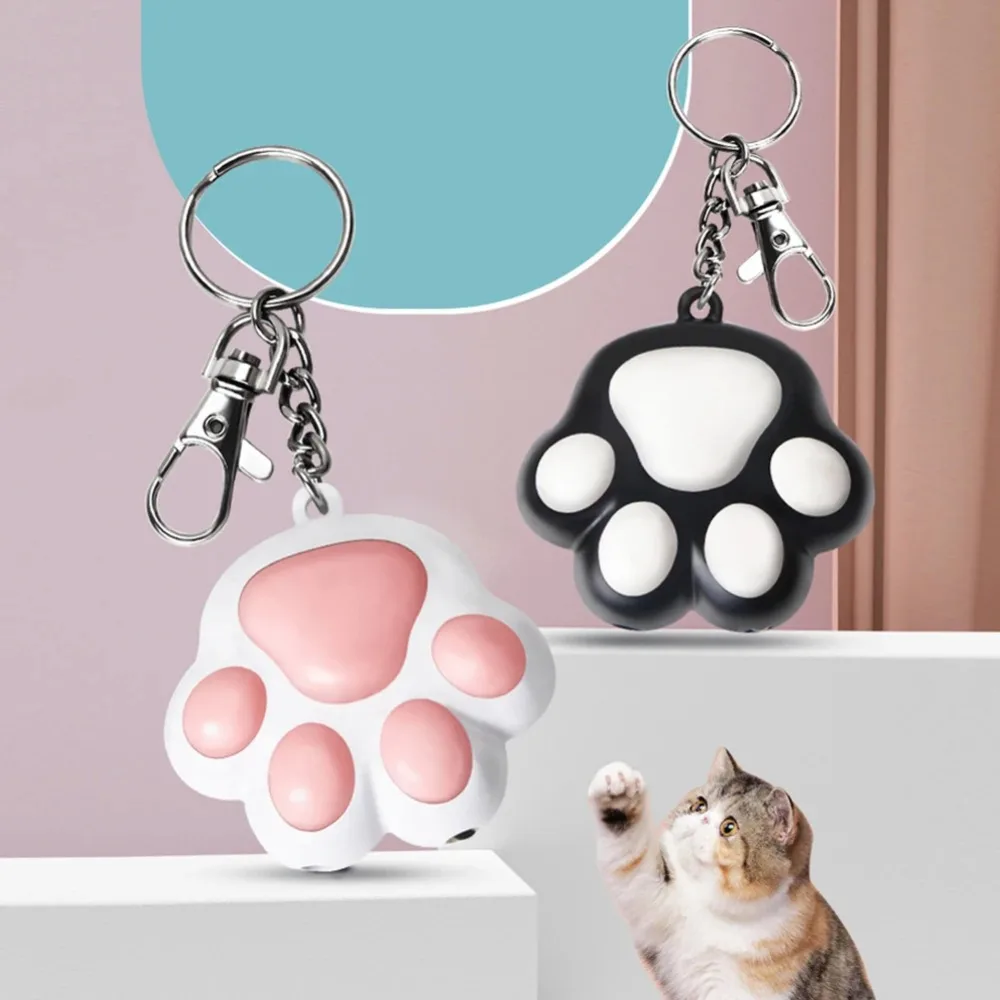 1pc USB Rechargeable Cat Paw Laser Toy LED Transform Pattern Interactive Pet Toy Funny Kitten Training Indoor Play Game Cat