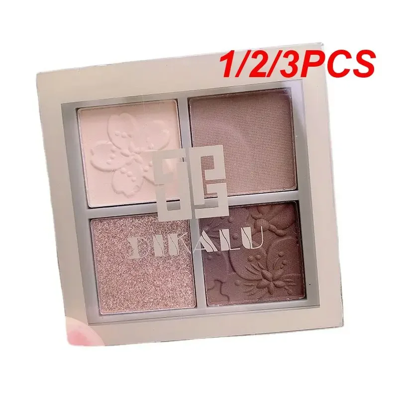 Heallor-Matte Pearlescent Earthy Eye Shadow Palette, fácil de colorir, maquiagem Blush Face, beleza e saúde Co, 1 Pc, 2 Pcs, 3Pcs