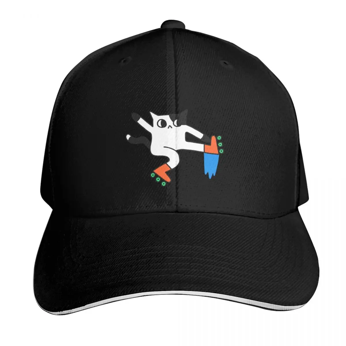 

Skate Cat Baseball Cap Beach Bag hiking hat men's big size hat sailor cap for men Women Beach Fashion Men's
