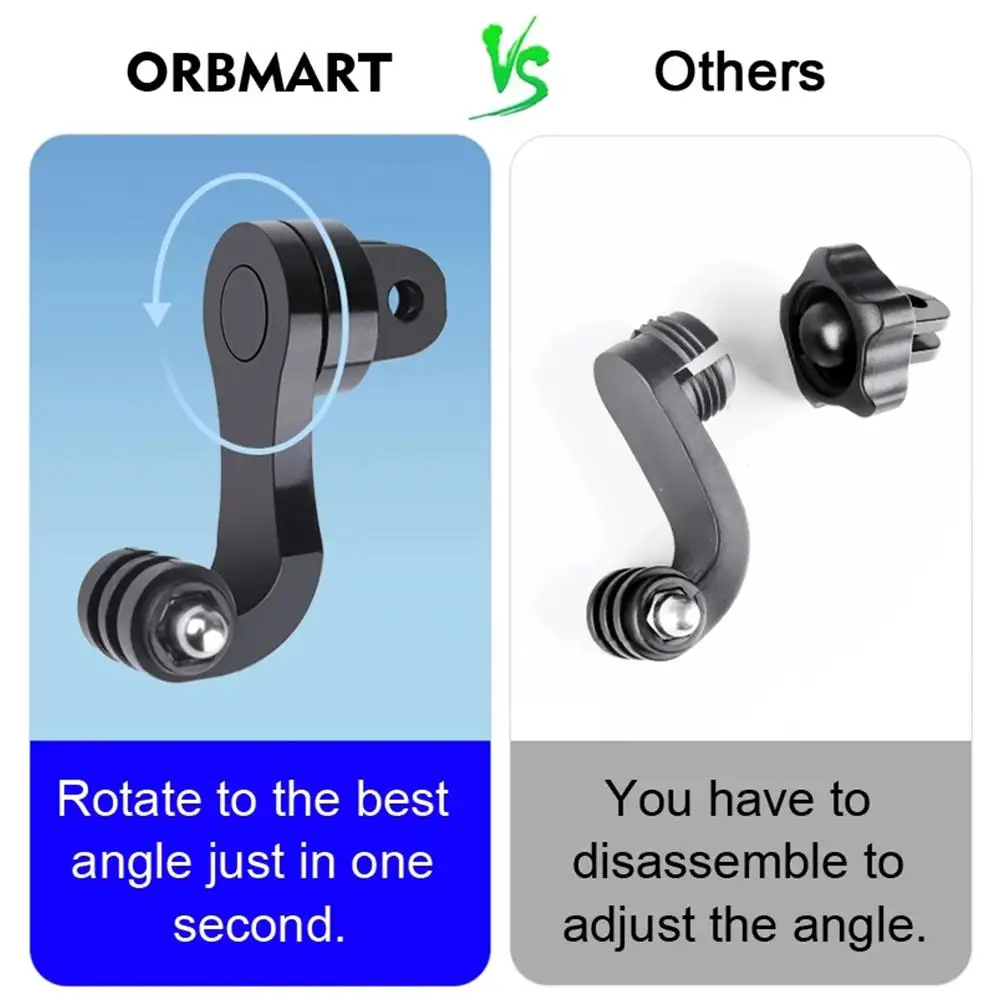 Vertical Bracket Adapter For GoPro 11 Motorcycle Helmet Chin Stand Mount Holder Sports Camera Backpack Clip Accessories view 6
