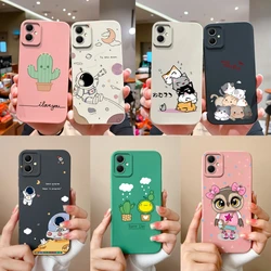 Case For Samsung Galaxy A05 A05S Phone Cover Cute Cactus Astronaut Liquid Shockproof Fall Prevention For Samsung A 05 A05s Funda