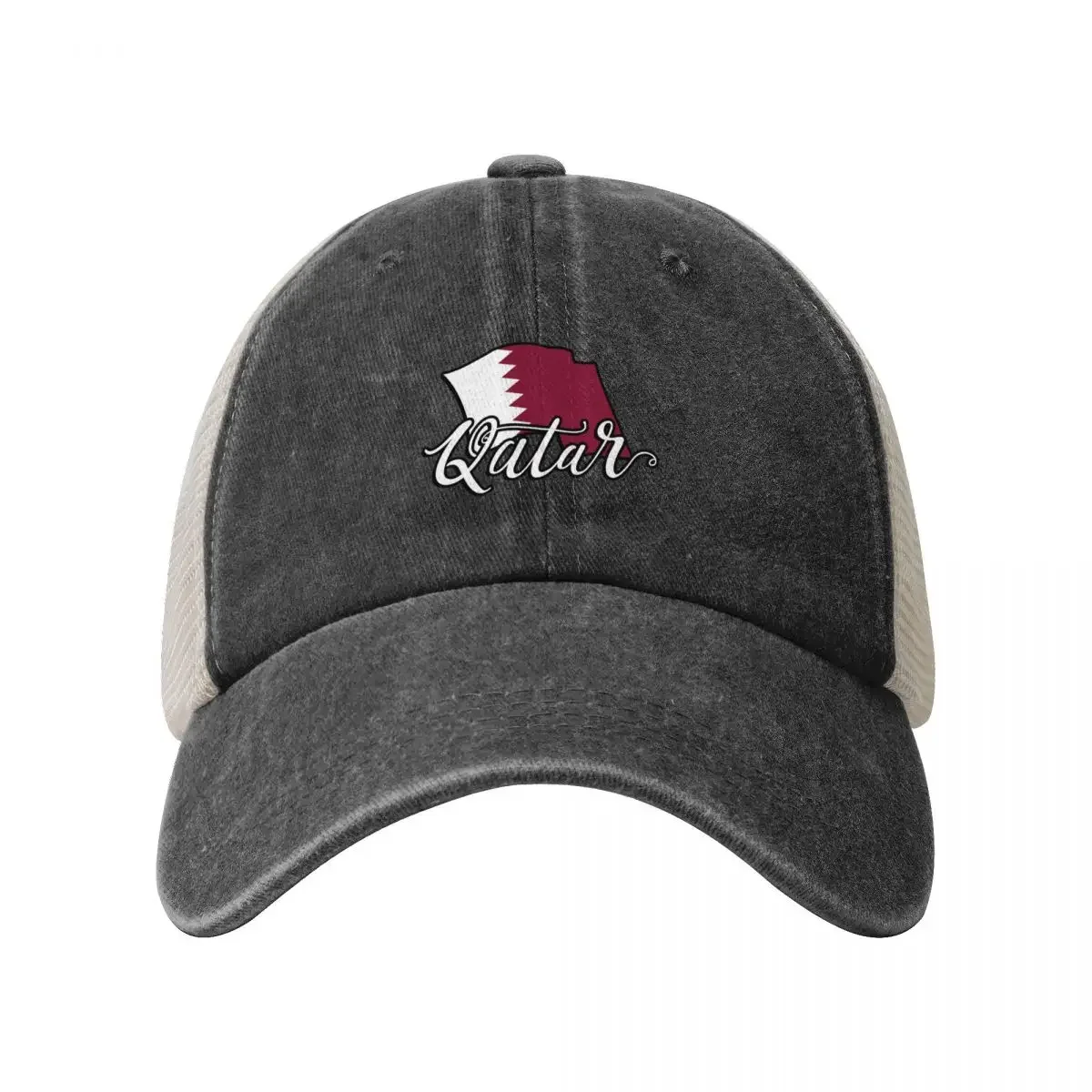 Qatar flag name Baseball Cap Golf Wear Thermal Visor Horse Hat For Women 2025 Men's