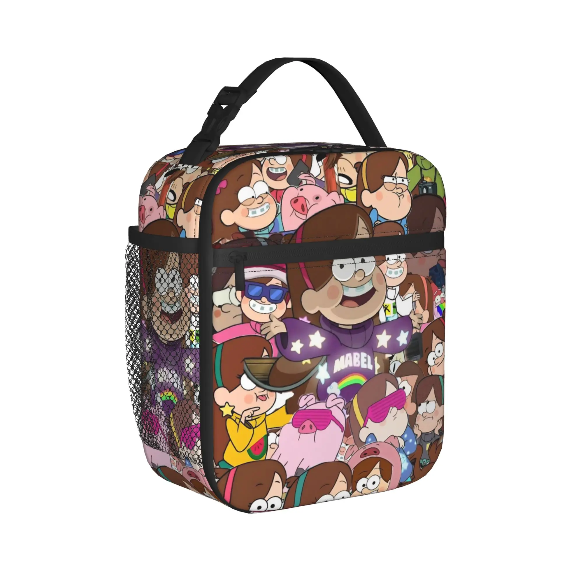 G-Gravity Falls Merch Insulated Lunch Bag For Office  Food Storage Bag Portable Cooler Thermal Lunch Boxes