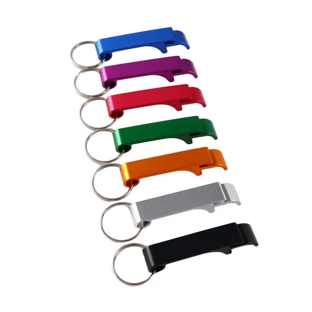 Colorful Aluminum Alloy Kitchen Gadgets Beverage Party Favor Gifts Wedding Supplies Keychain Bottle Opener Beer Bottle Opener