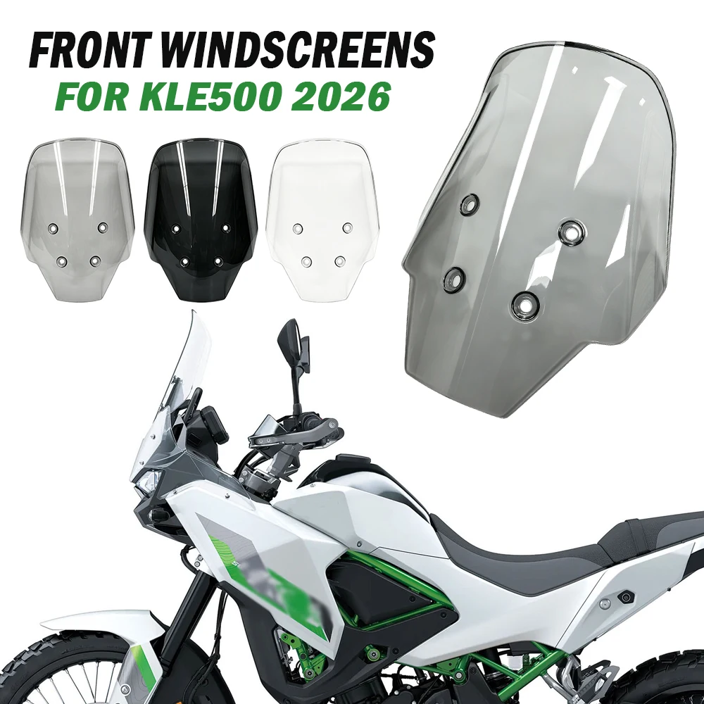 Przednie szyby do Kawasaki KLE 500 2026 KLE500 SE 26 Motocykl Sport Touring Owiewki Deflektory Wiatru Szyba Przednia