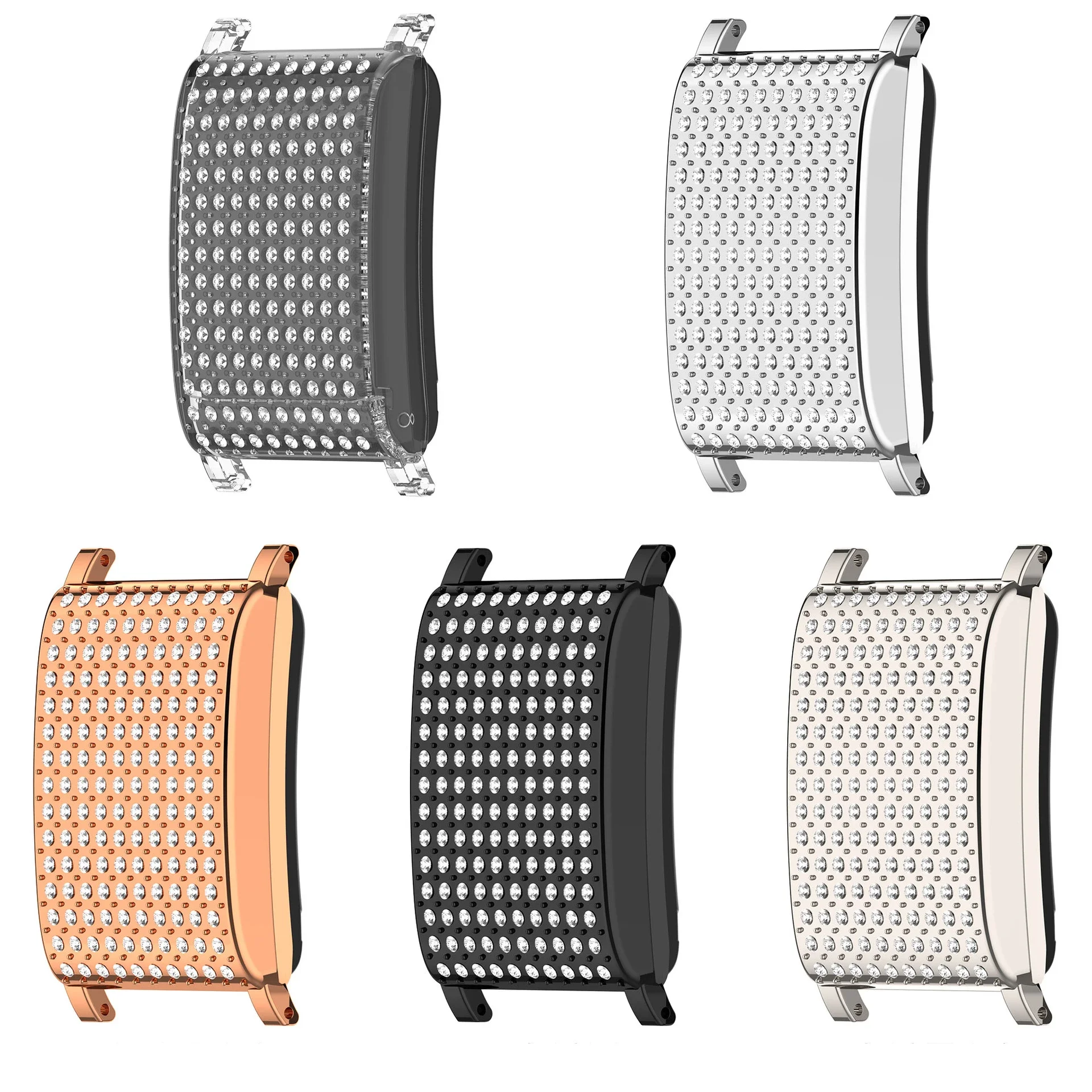 22MM Band Strap Adapter Frame with Diamonds Replacement Protective Case Protector for Whoop WHOOP 5.0 LIFE MG/PEAK/One/4.0