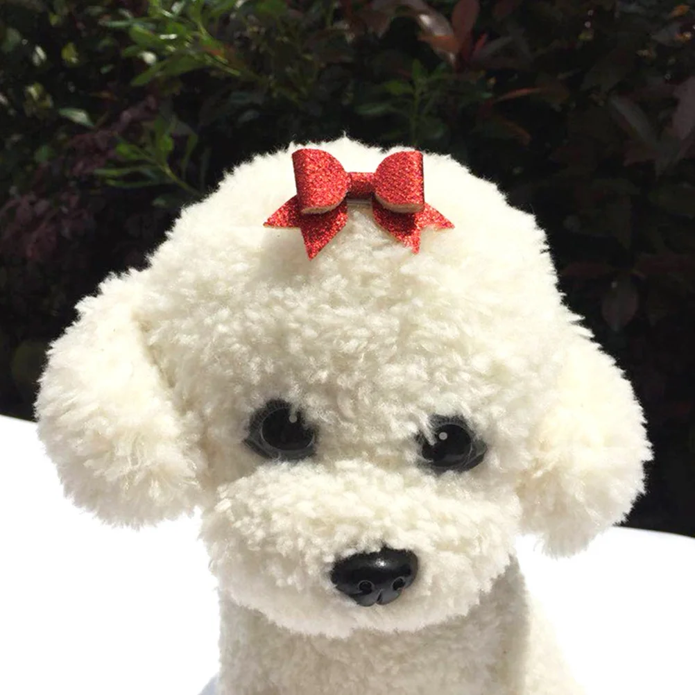 

10Pcs Pet Hair Accessories Dog Hair Clips Lovely Bowknot Clips Charming Grooming Barrettes for Puppies Pets Pet Barrettes