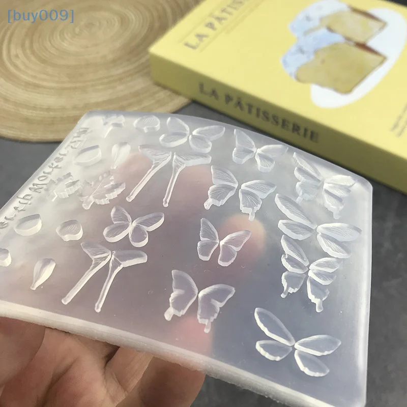 【ซื้อ 009】แม่พิมพ์ซิลิโคน 3d ผีเสื้อโปร่งใสสูงตกแต่งเล็บเล็บการออกแบบ DIY แม่พิมพ์เล็บซิลิโคนแม่พิมพ์เล็บ