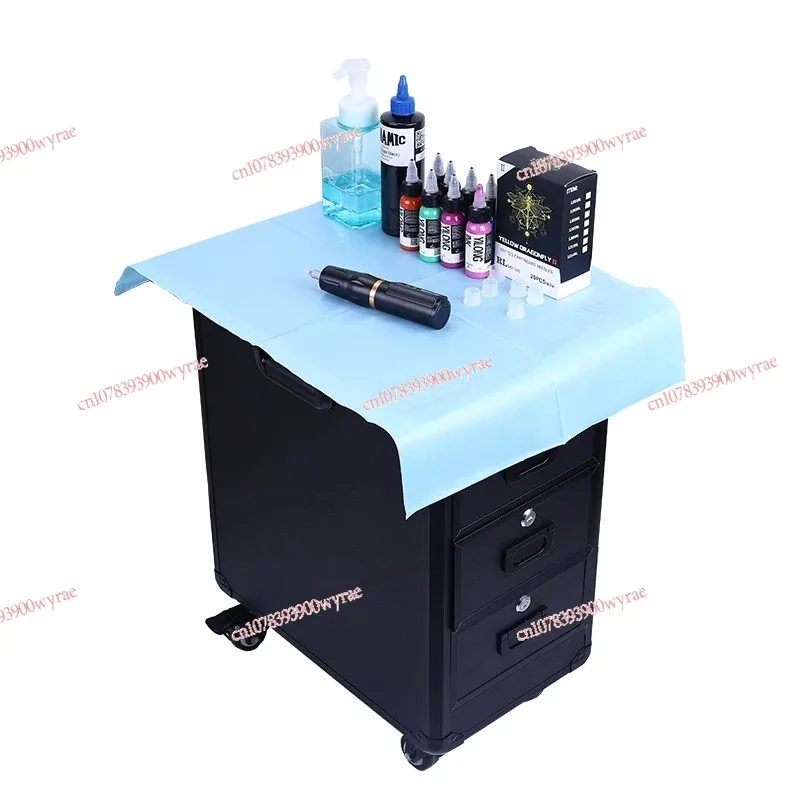 High-Capacity  Draw-Bar Box Dual Purpose Able Arm Bracket  Artist Tools Storage CasPortable Suitcase Tattoo Trolley Bag