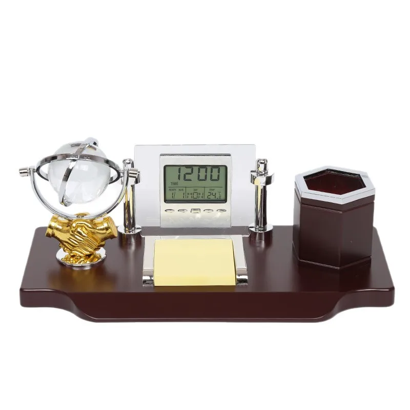 

High-end desk calendar, solid wood pen holder, practical sticky notes, desk calendar holder, practical desktop ornament