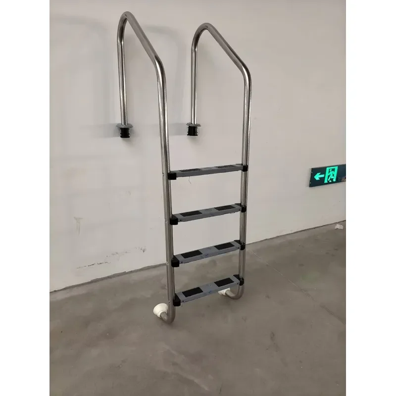 Heavy Duty 4 Step Swimming Pool Ladder Stainless Steel SS304 Four Stage In Ground Spa Access Stair for Water Park Safety