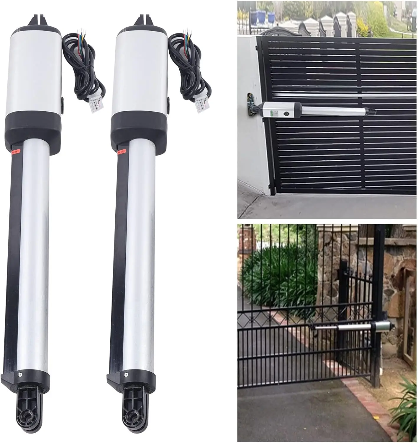 Heavy Duty 661lb Dual ARM Swing Gate Opener Electric Automatic Gate Opener with 2 Remote Controls Door Closer Kit with 4 Modes