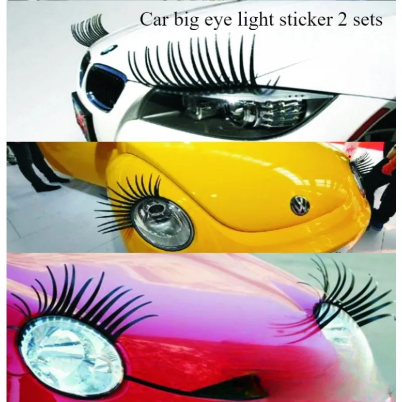 

Наклейки на фары, автомобильные ресницы, автомобильные накладные ресницы, электрические наклейки для глаз, 2, аксессуары для автомобильных наклеек