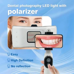 Dental Flash Photography  Light LED Photo Video Flash Light Oral Lamp with Polarizer Dentist Tool for Dentistry