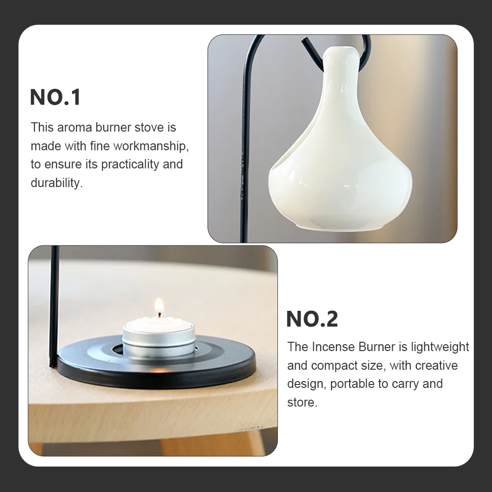 

1Set Retro Color Incense Burner Decorative Censer Ornament Aroma Stove Desktop Essential Oil Burner Home Decor Relaxing