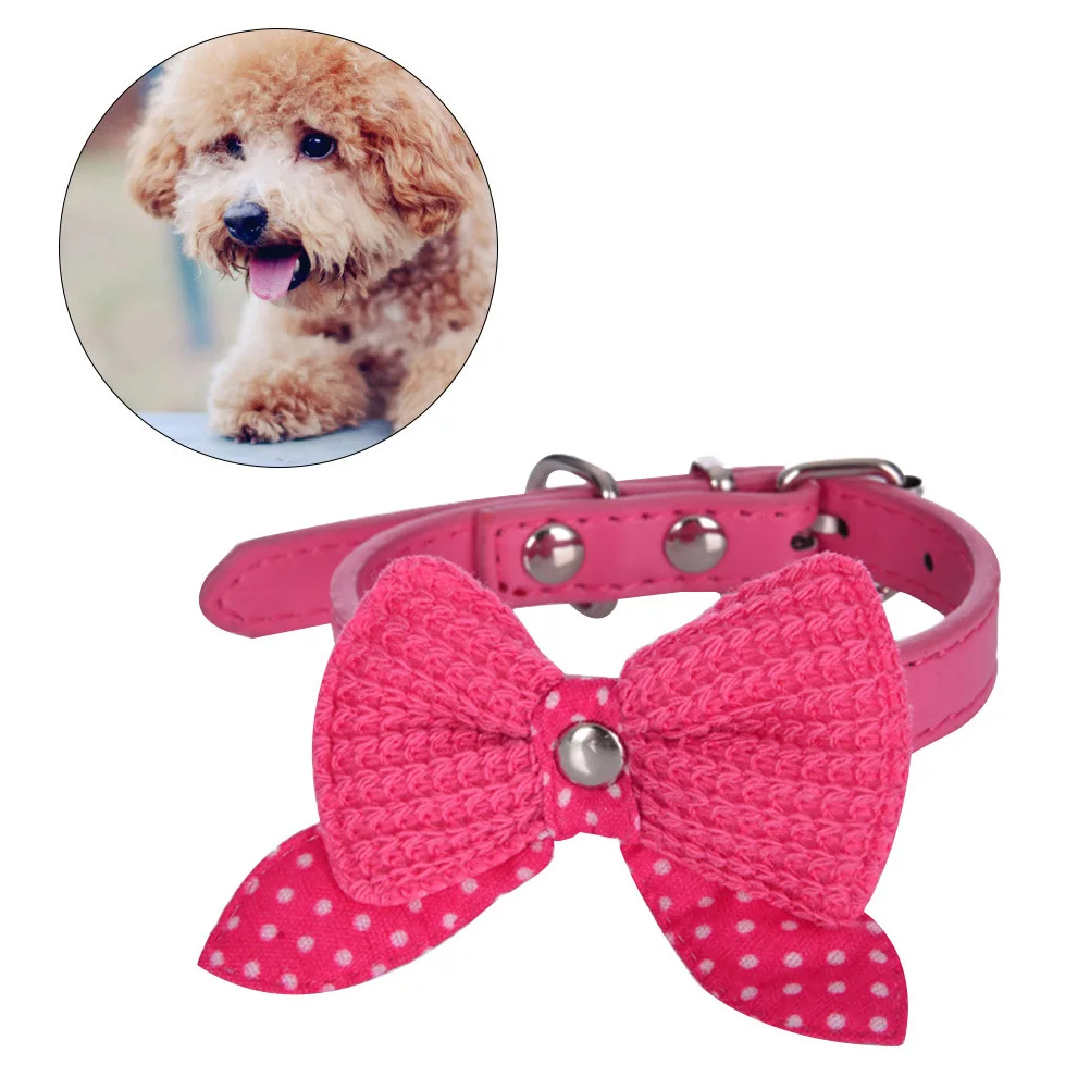 

Dog Collars Adjustable Bow Tie Rose Red Premium Material Ergonomic Sturdy Structure Unique Exquisite Special