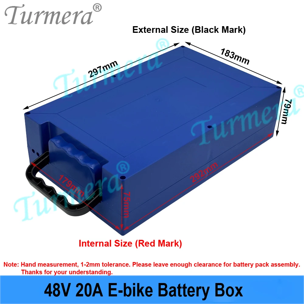 13S8P 18650 48V 20A E-bike Battery Box DIY Kit with Holder 15A/25A/30A Max.50A Common Port BMS Empty Battery Box, NO 18650 Cell