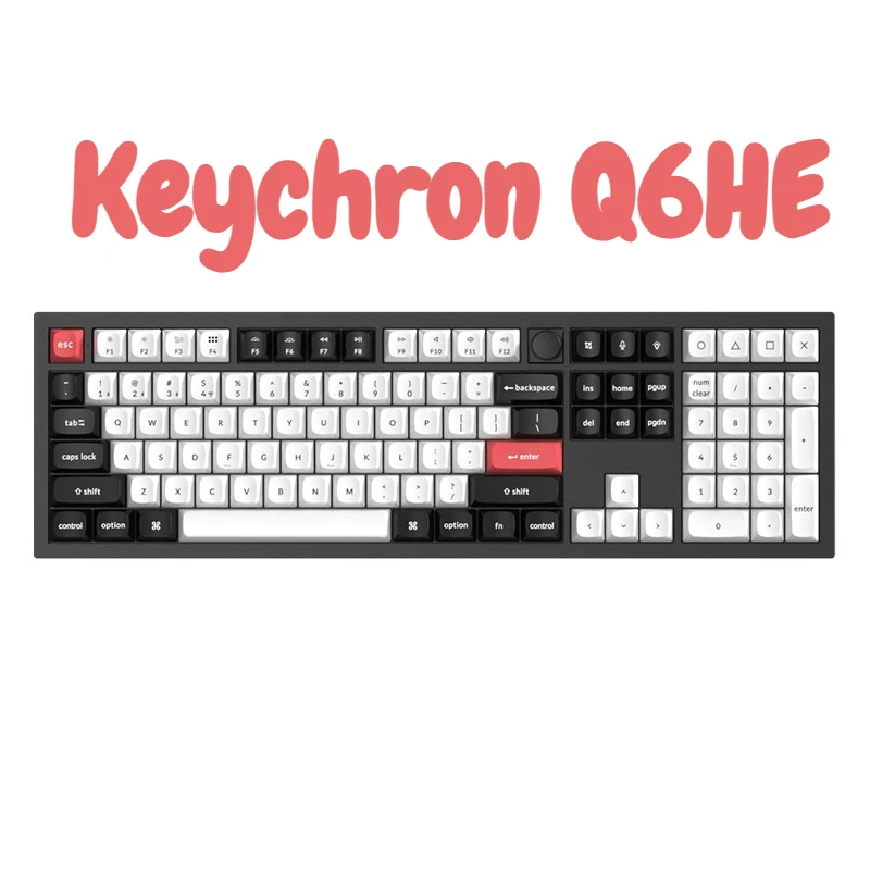 

Keychron Q6 HE QMK Магнитный переключатель Пользовательская игровая клавиатура Трехрежимная беспроводная полноразмерная ручка Полностью алюминиевый корпус RGB Подсветка