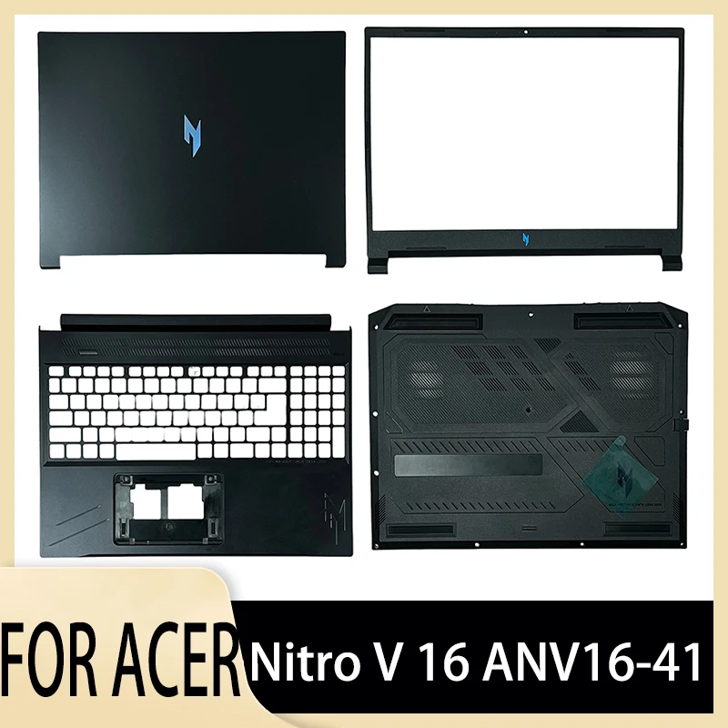 New Original for Nitro V 16 ANV16-41 2024 Version;Replacemen Laptop Accessories Lcd Back Cover/Palmrest/Bottom with LOGO