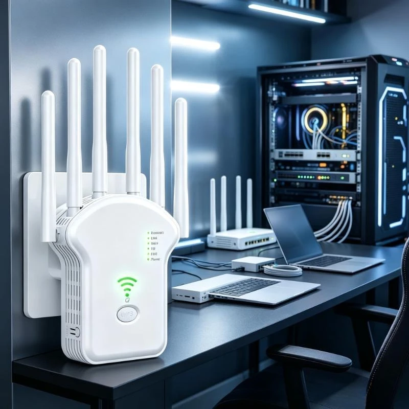 Home Network Blind Zone Amplifier AC1200M Dual Band Wireless Extender 2.4&5GHz High Power WiFi Signal Repeater