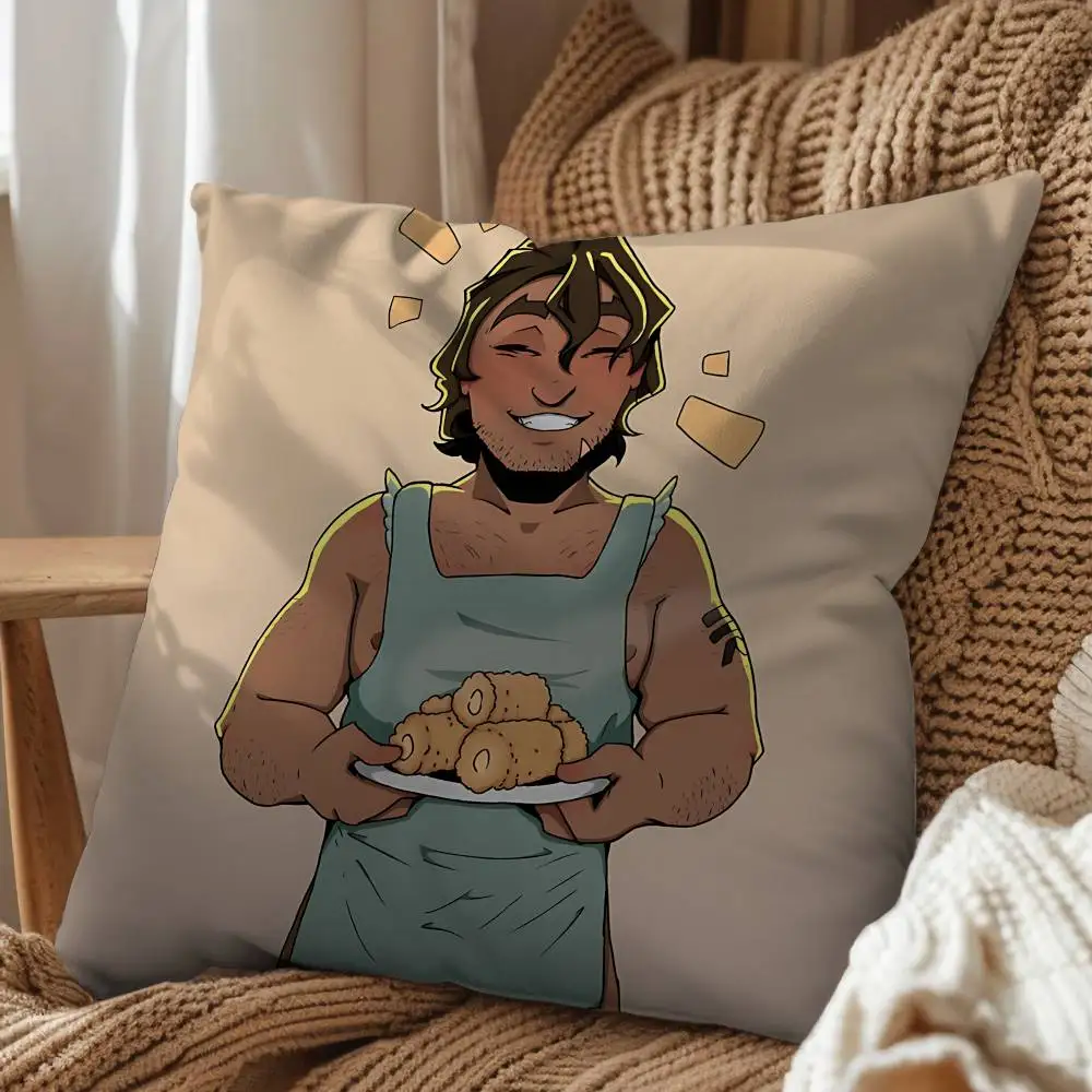 Ren game Lawrence Strade YKMET BTD Pillow Case Anti-dustmite Pillowcase Invisible zipper silky short plush Sofa cushion cover