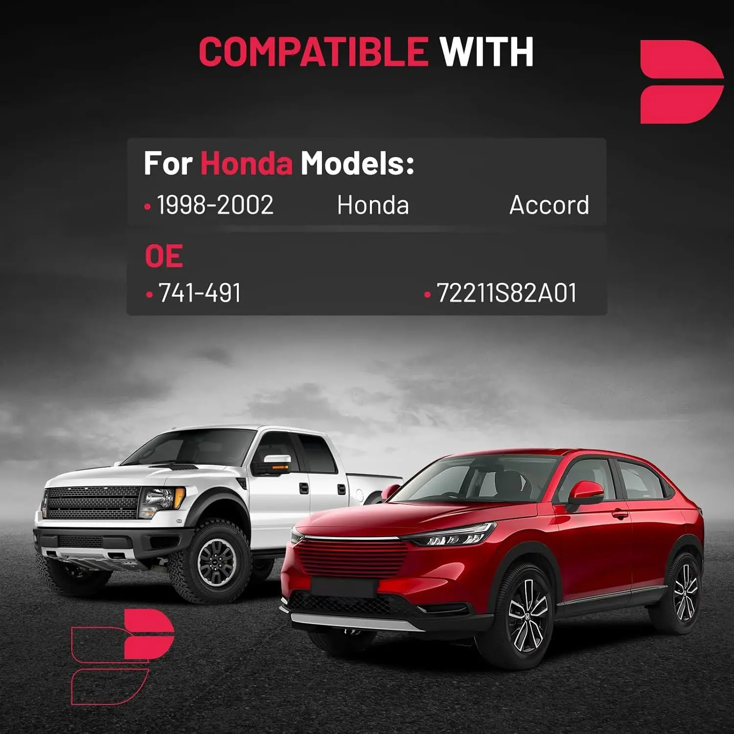 741-491 Power Window Regulator With Motor Front Right For Honda Accord 1998 1999 2000 2001 2002 98 99 00 01 02