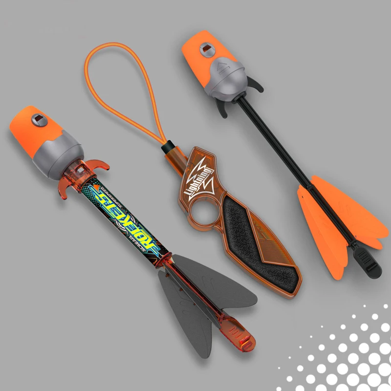 Creative แบบพกพากลางแจ้ง EDC พลาสติก LED ที่มีประสิทธิภาพ Slingshot โฟม Arrow ของเล่นเครื่องมือ