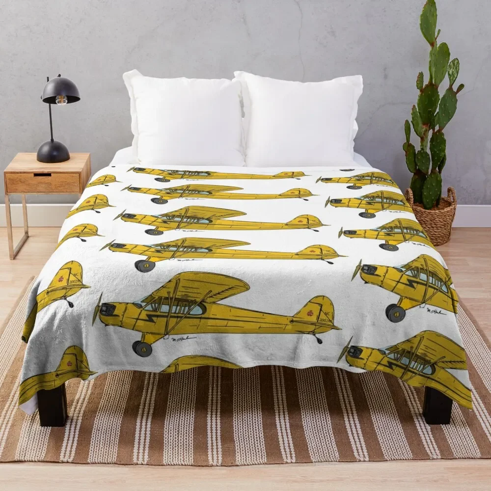 Piper Cub NC2002M Throw Blanket Tourist Thermals For Travel Blankets