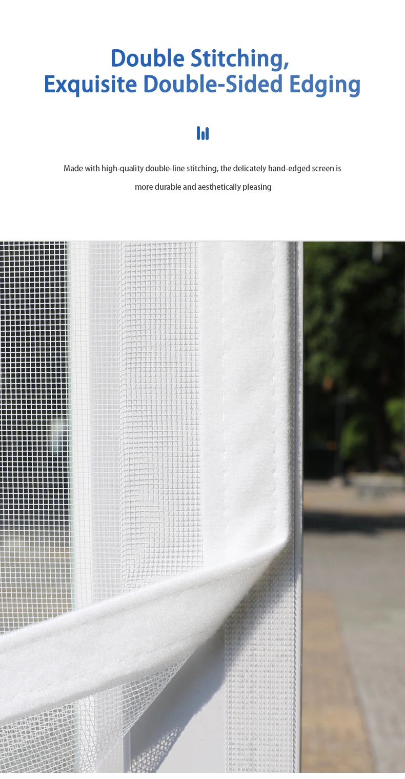 【Unsichtbarer, maßgeschneiderter Schutz】 Moskito- und Insektenfenster-/Türgitter – Klettverschluss ohne Bohren, verschiedene Größen – Detail 7