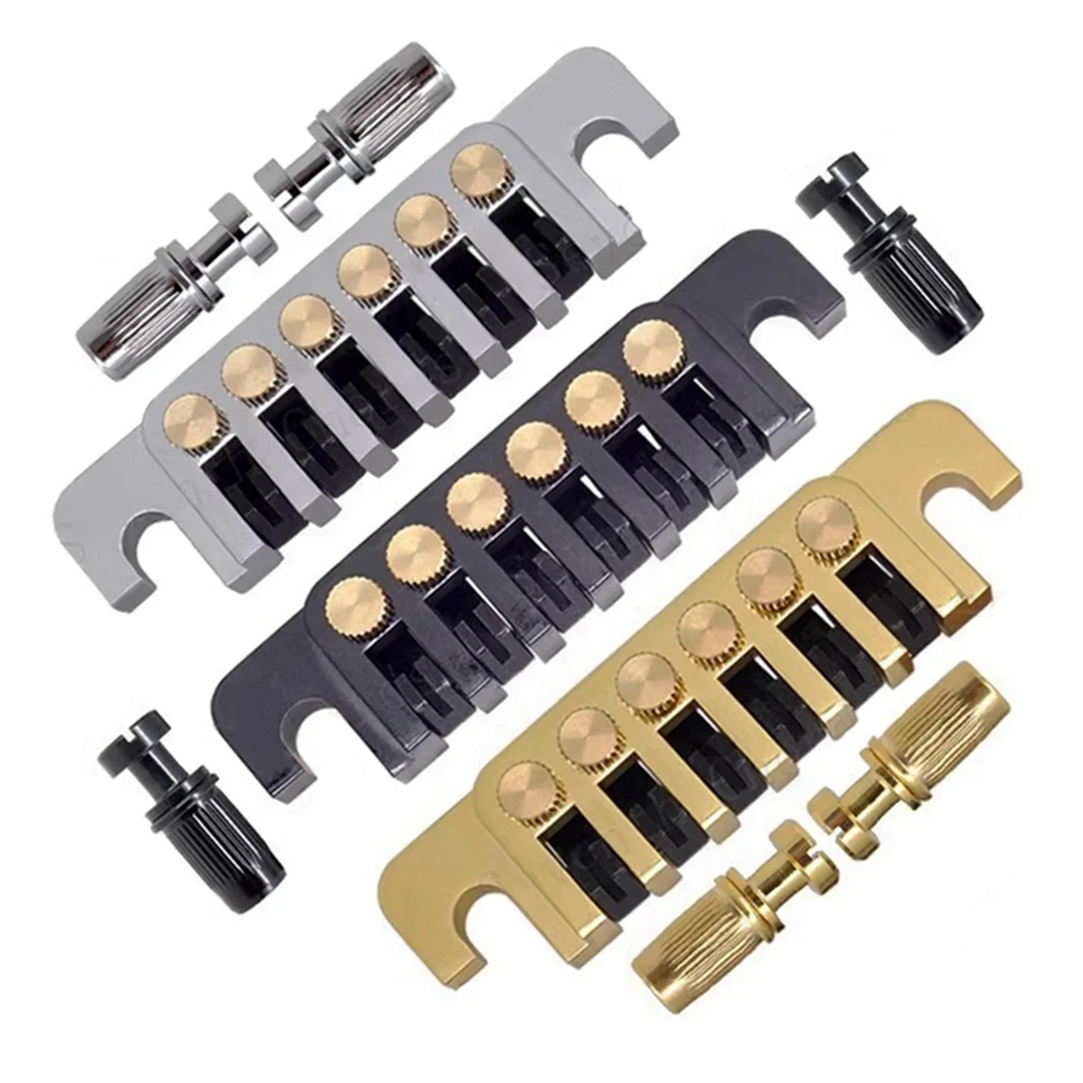 !CLOS! LP Electric Guitar TP-6 Bridge Frame Stop Rod 70S Bridge Tailpiece Tailpiece String Code LP/SG/ES/EPI,Silver