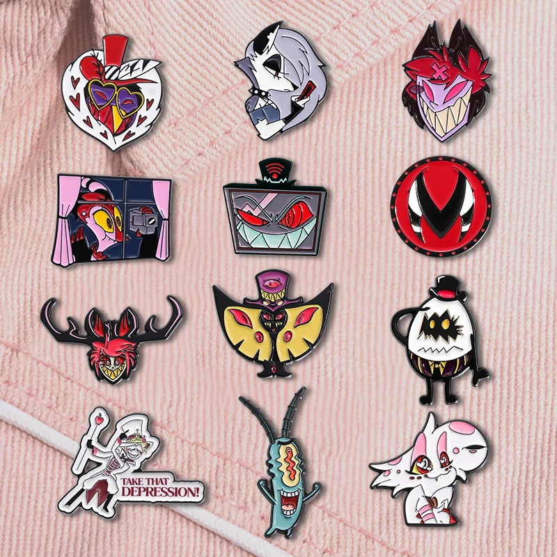 

Эмалевые значки Area Devil, готические панк-броши, нагрудные значки, мультяшные анимационные украшения, подарок для детей и друзей