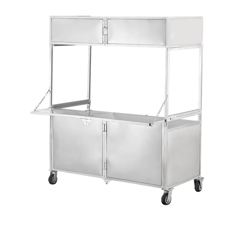 Commercial Portable Collapsible Foldable Beverage Food Street Serving Vending Stall truck with Wheels
