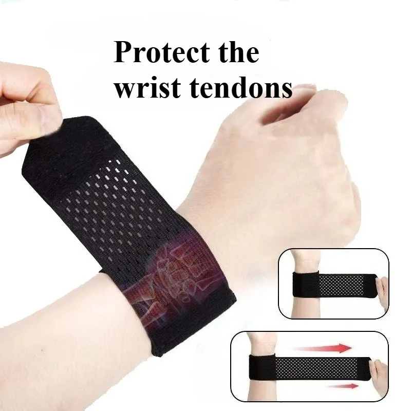 Sports Wristband  Compression Support Tendon Sheath Protection Breathable Mesh Ambidextrous Snug Fit Quick-Drying and Durable