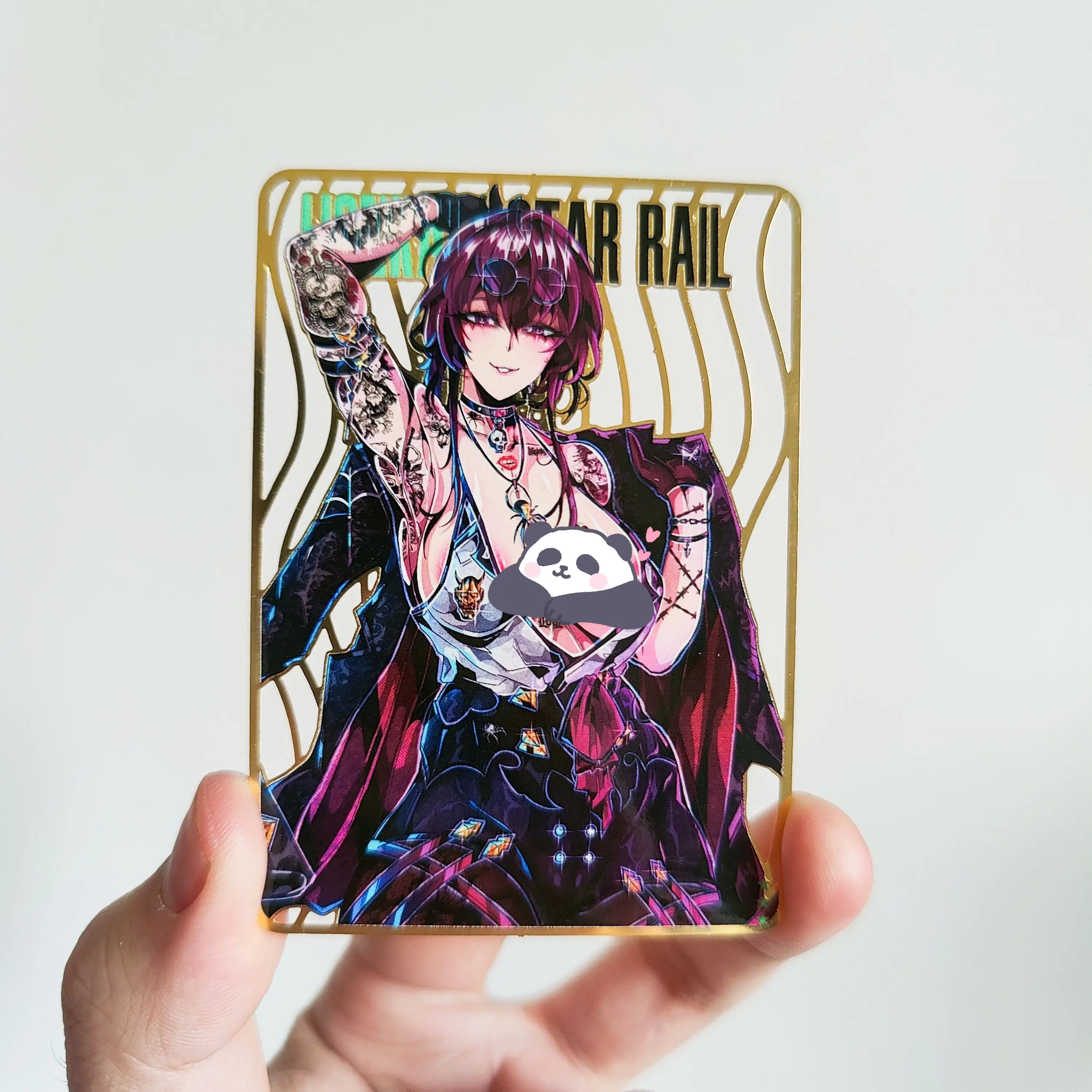 Anime Honkai: Star Rail Silver Wolf Kafka Cosplay Cartoon Metal Card Hollowed-out Bookmark Page-marker Fiche Adorn Xmas Gift