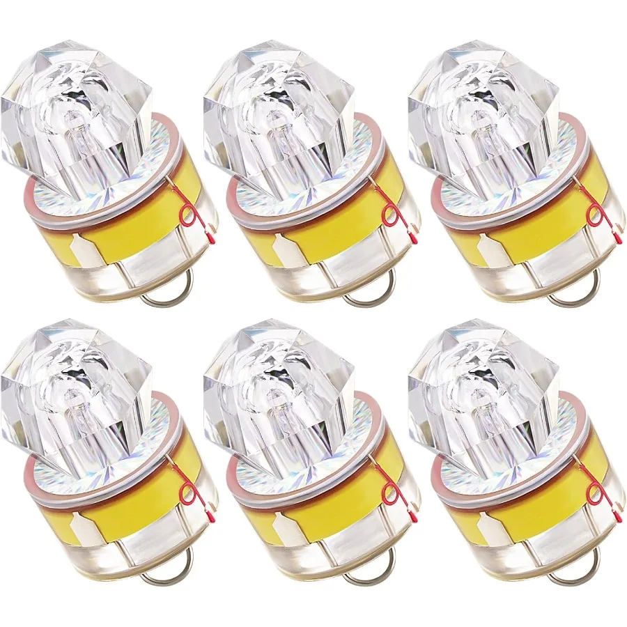 6 قطعة LED الصيد السحر قطرة عميقة أضواء الصيد تحت الماء المتعري أضواء باس Halibut Walleye السحر جاذب #1