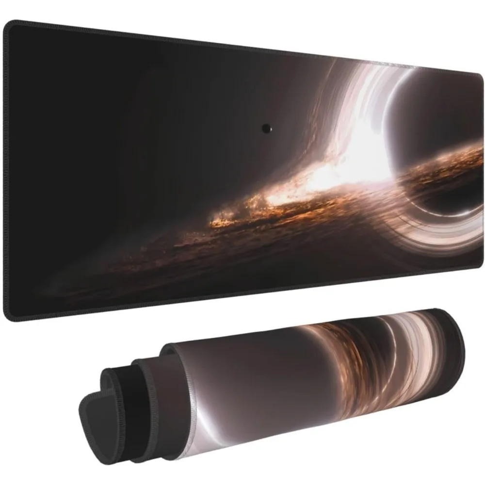 Gargantua Black Hole Large Gaming Mouse Pad with Extended Desk Mat 11.8x23.6 Inch