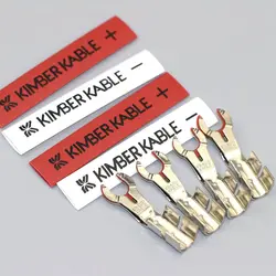High quality speaker wire rhodium-plated U fork Y plug Speaker wire power amplifier plug + heat shrink tube
