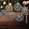 6pcs Christmas Snowflakes Ornaments Xmas Tree Hanging Pendant Acrylic Snowflakes Flake Snowflakes Decoration DIY New Year Decor 1