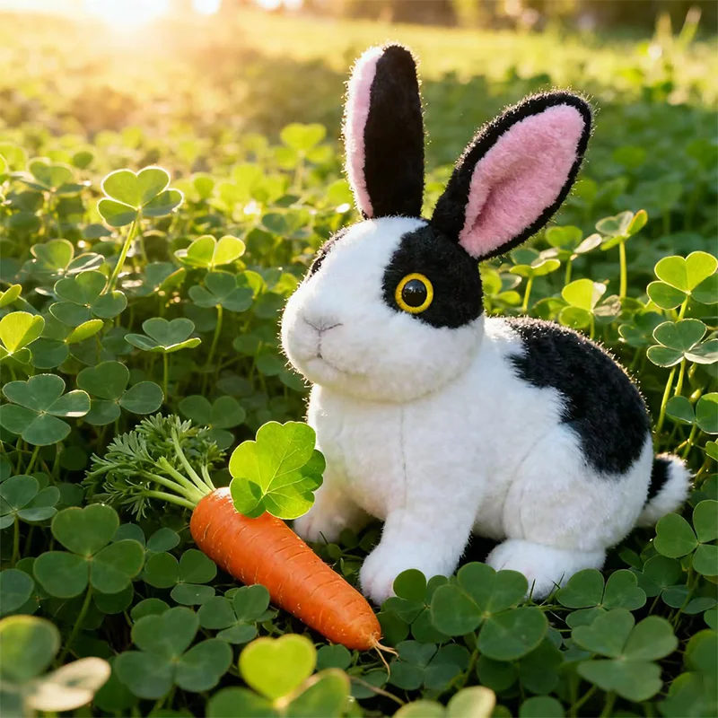 16 سنتيمتر نابض بالحياة محاكاة Kawaii آذان طويلة واقعية أرنب صغير ألعاب من نسيج مخملي لطيف الحيوان مرافقة النوم دمية للطفل هدية عيد ميلاد #5