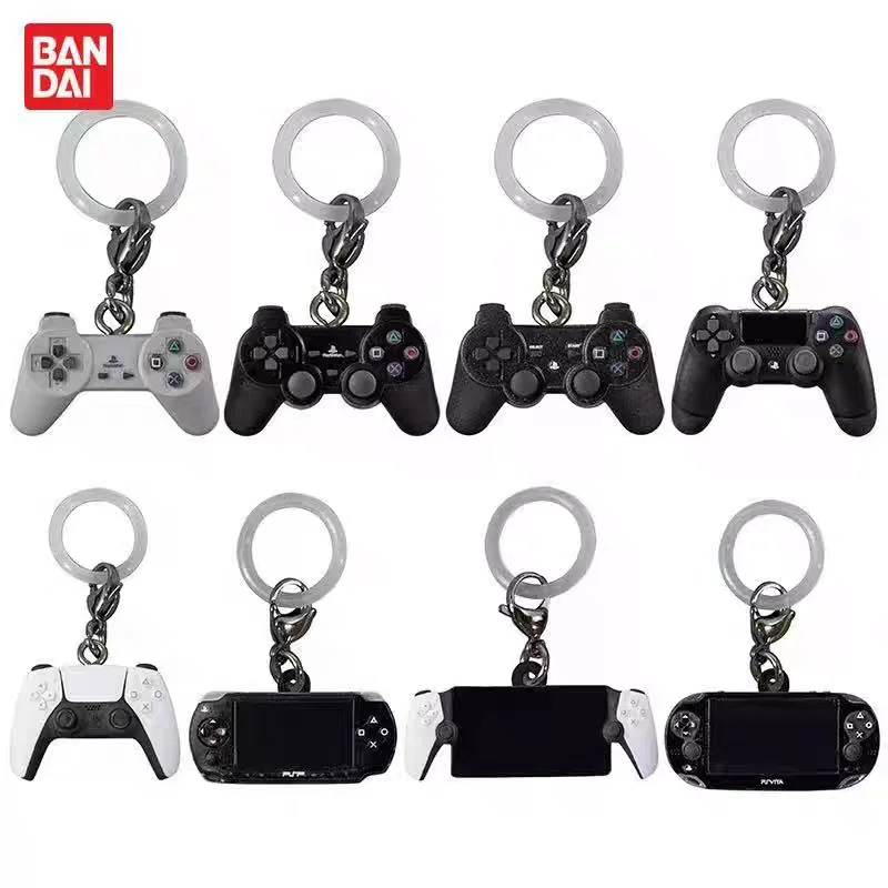 PS5 DualSense Controller Keychain Mini PlayStation 5 Gamepad Pendant Simulation Game Console Model Collectible Key Ring Gift for