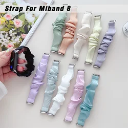 Print Elastic Wristband for Xiaomi Mi Band 8 Strap Women Scrunchies Smart Replacement for MiBand 8 NFC Correa Mi Band 8 Bracelet