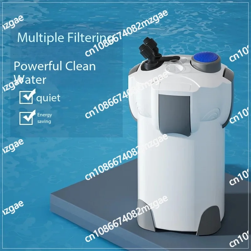 HW-Series External Aquarium Filter Canister with Filter Sponge, Water Pump and Tubing for Fish Tanks