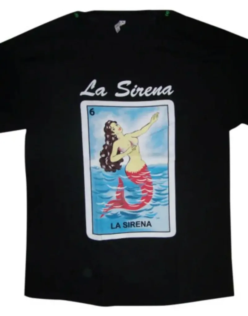 La Sirena Loteria T-Shirts Mexican Lottery Men's Sizes Uni-Sex Style