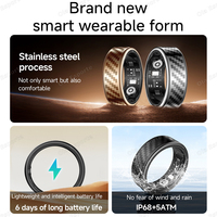 New Smart Ring with Charging Case Or Magnetic charge, Heart Rate Blood Oxygen, 5ATM Waterproof Smartring For Android iOS Phone