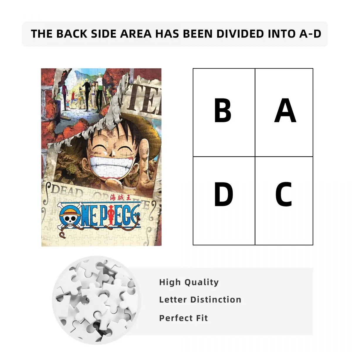 Anime Manga Luffy Legpuzzel voor kinderen 300-delige houten puzzels stukken leuk leercadeau voor jongens meisjes