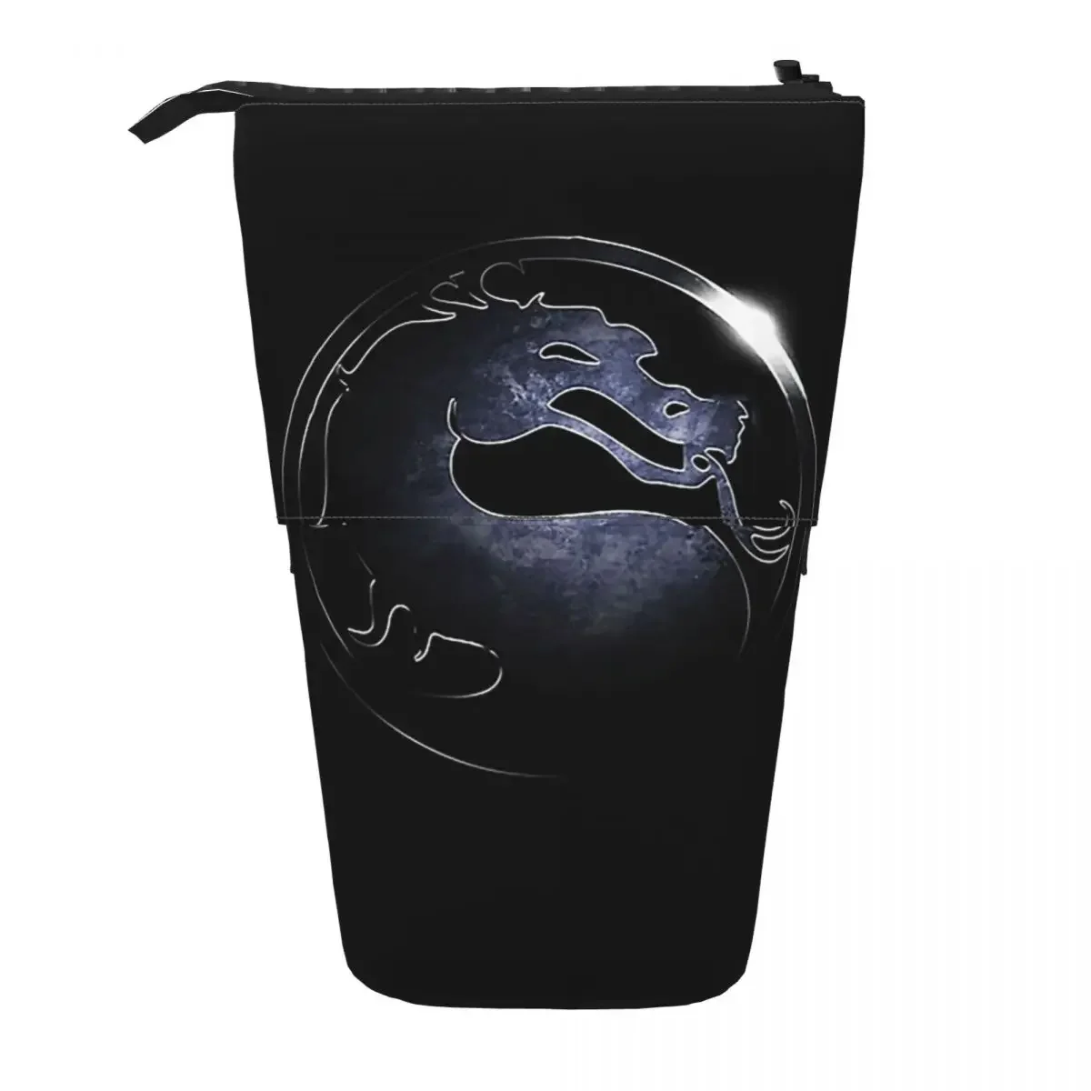 Mortal Kombat Logo Reversible Pencil Case for Students Gifts Pen Box Pencil Bag Stationery Supplies Pen Holder Bag